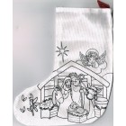 Colour In Nativity Stocking